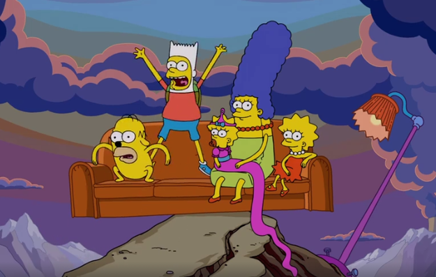 La página oficial de Hora de Aventura reveló hace unos minutos el que será el chiste del sillón del próximo capítulo de Los Simpson.