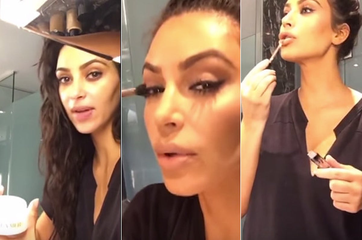 Geologi At redigere Nautisk Kim Kardashian Did Her Own Makeup For A Video And It's Actually Stunning
