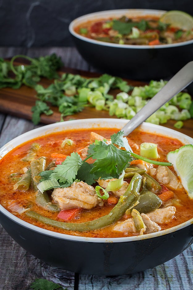 One Pot Coconut Chicken Curry & Vegetables