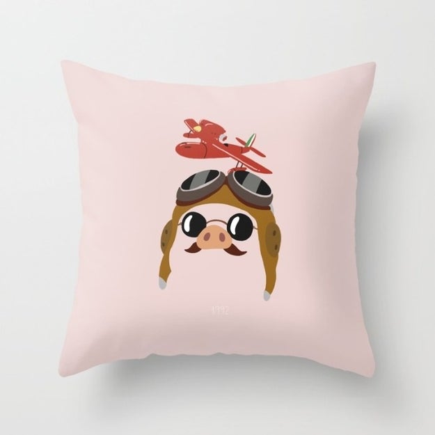 This Positively Pink Porco Rosso Pillow