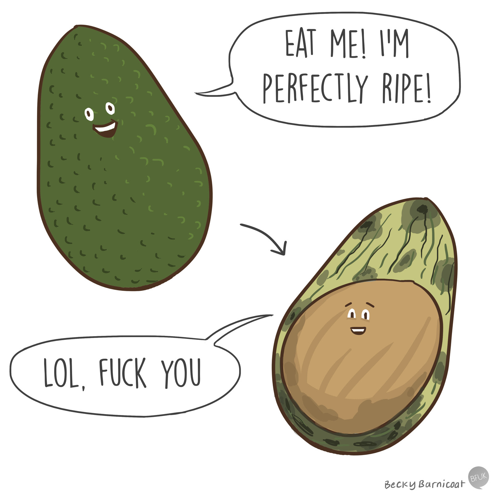 Getting played by avocados on the reg. 