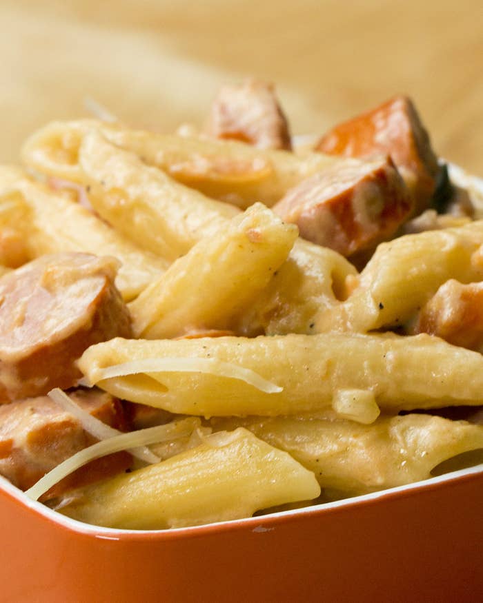 One Pot Hot Dog Pasta