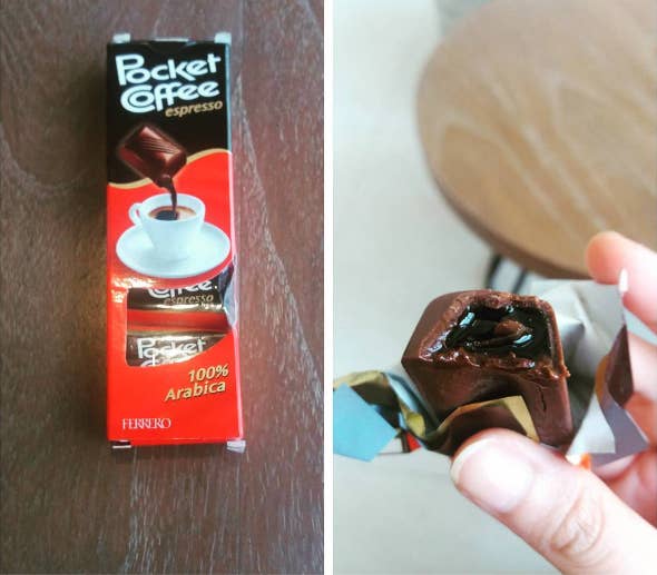 Pocket Coffee Ferrero, Chocolates Filled with Coffee Editorial