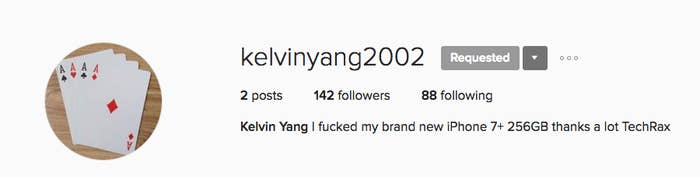 techrax also tweeted an instagram dm screenshot that appears to show someone named kelvinyang2002 who messaged the youtuber to vent his anger after trying - instagram account and password thats following drilled