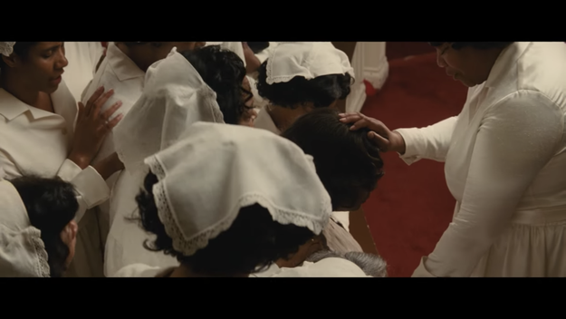 There is a church scene...