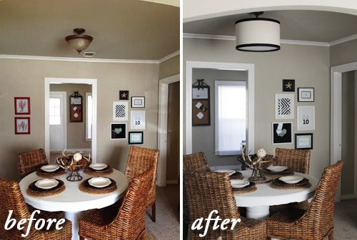 Make a drum pendant ceiling light fixture coverup that won't compromise your relationship with your landlord.