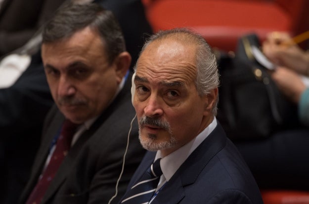 Syria's ambassador to the United Nations, Bashar Jaafari, laughed when directly asked whether the Syrian government was responsible for bombing hospitals in Aleppo.