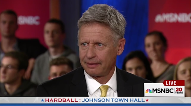 Chris Matthews on MSNBC's Hardball asked "Who is your favorite foreign leader?" Then Johnson, appearing flummoxed, repeated the question hesitantly.
