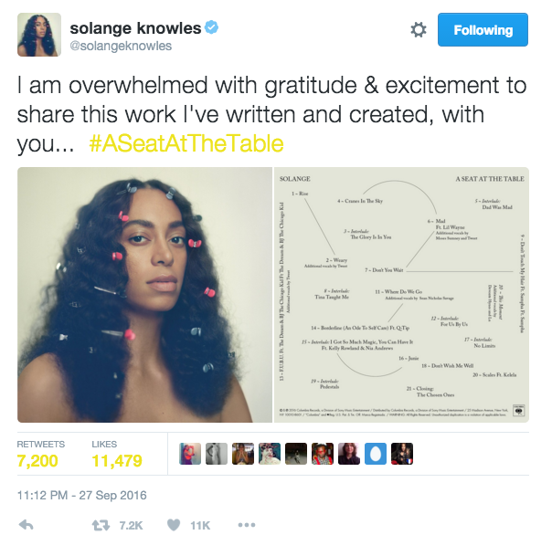 It's been eight whole years since Solange Knowles dropped Sol-Angel and the Hadley St. Dreams and now she's blessed us with a new album, A Seat At The Table, which will be released on Friday.