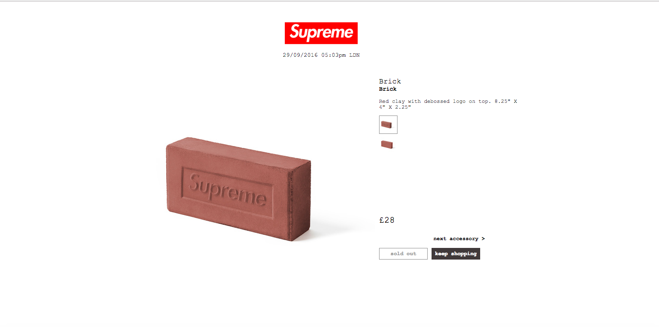 The Supreme Brick Gets Encased in Louis Vuitton