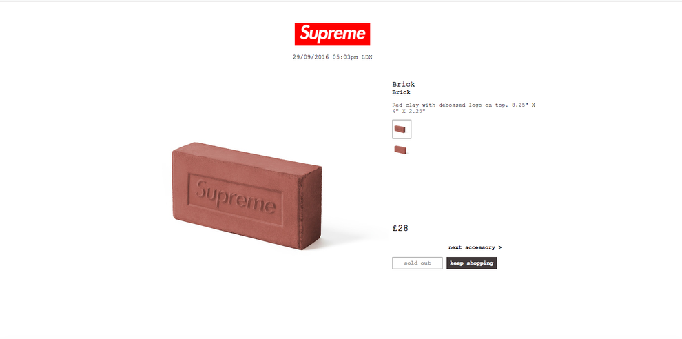 Supreme 2024 clay brick