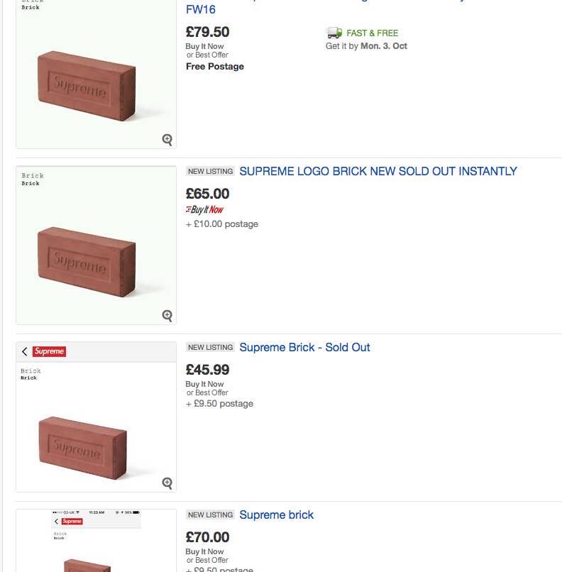 Supreme Sold A Brick And People Absolutely Lost Their Minds