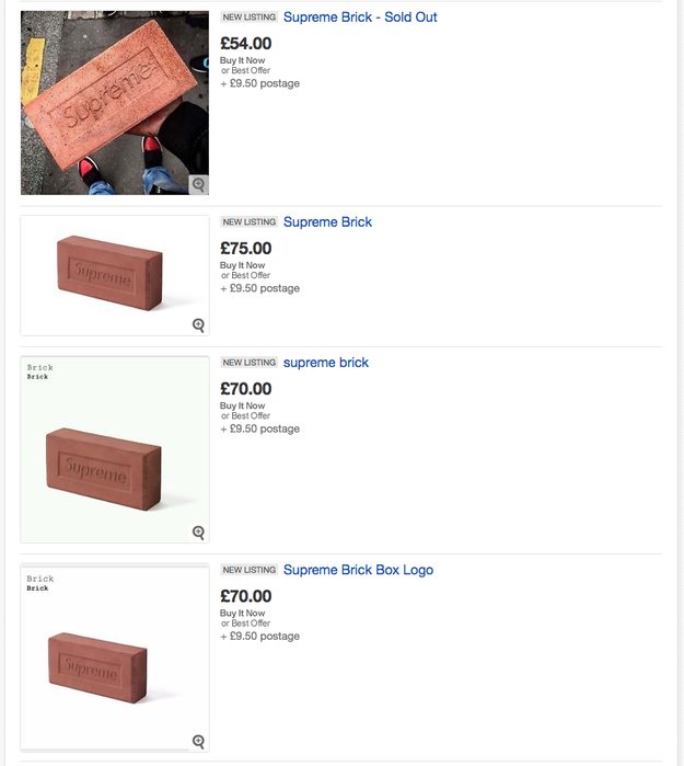 Skate brand Supreme sells clay bricks for $30, internet takes the