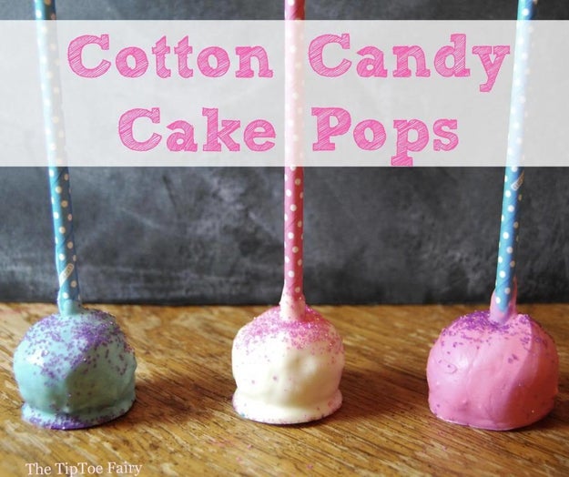 Cotton Candy Cake Pops