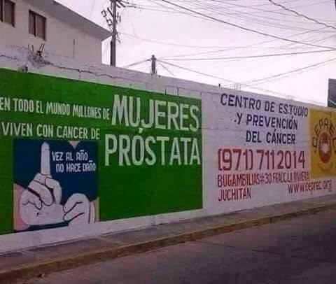 En México las mujeres tienen próstata.