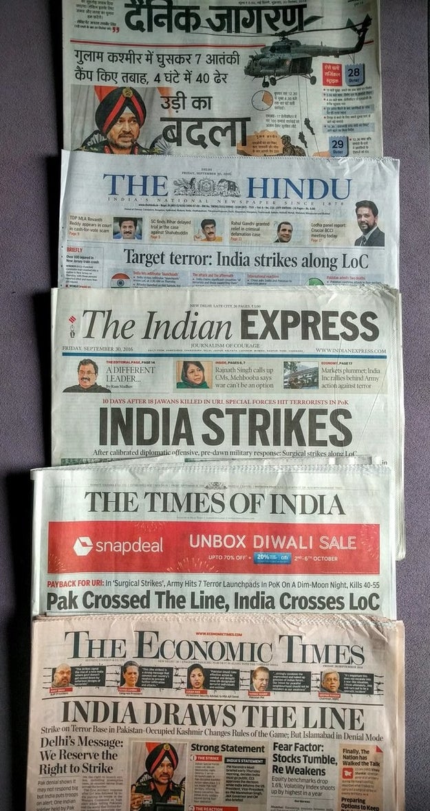 Here's a closer look at the images. These are India's mainstream publications: