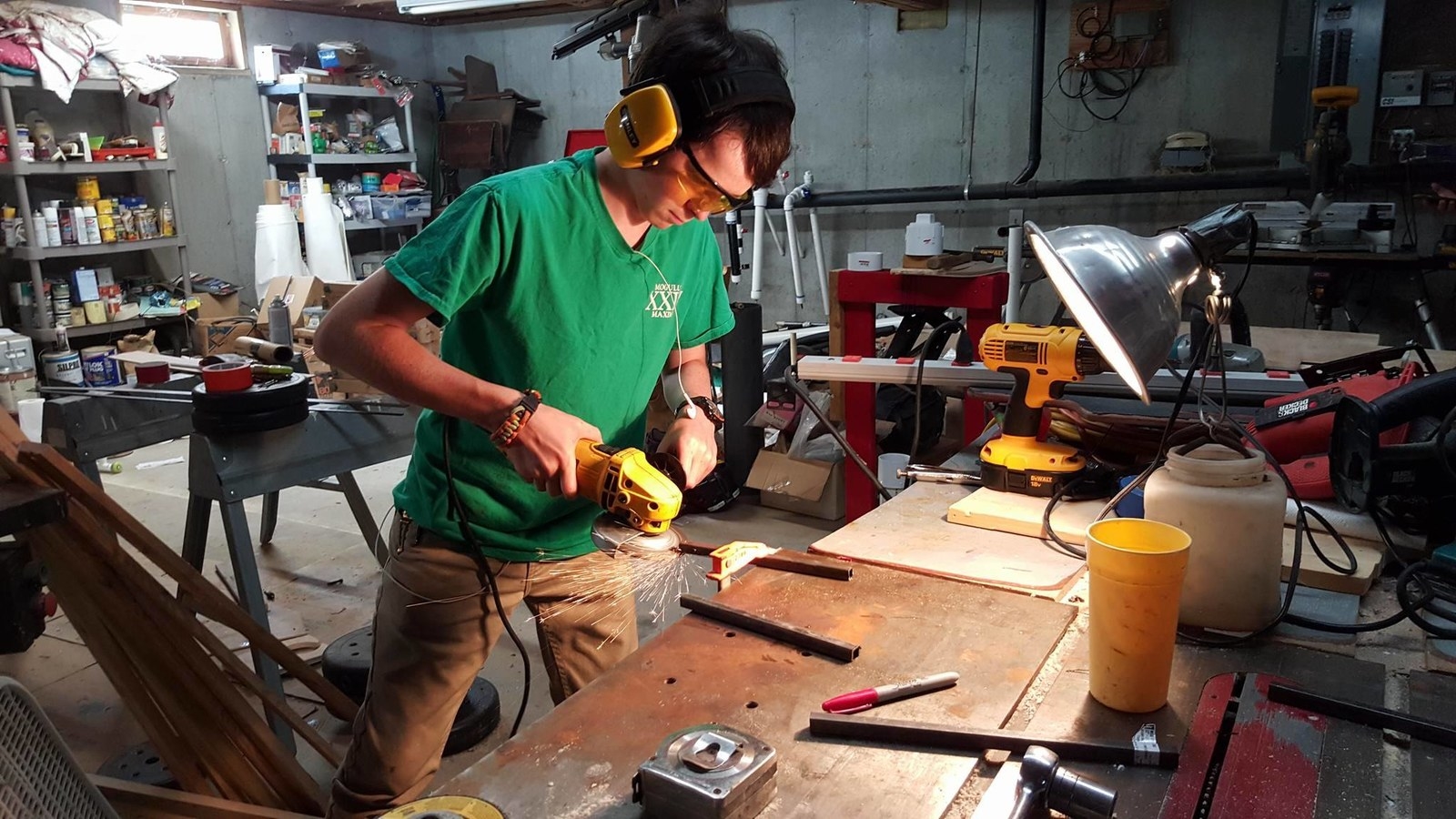 "I am building an exoskeleton for my neighbor," Drummey explained, "He is a farmer who lost the muscles in his right forearm and bicep; this made it impossible for him to lift milk buckets and operate farm machinery. The brace I am designing will replace the muscles he has lost."