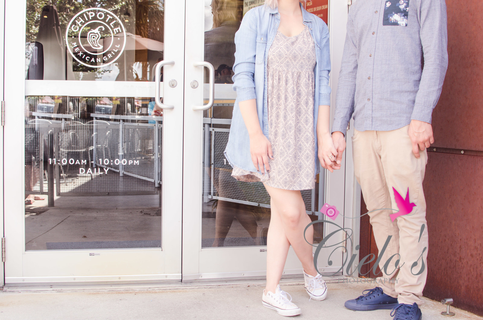 Angela and Manuel have never been the traditional type so when it came to announcing their engagement, Angela knew right away Chipotle had to be the place.