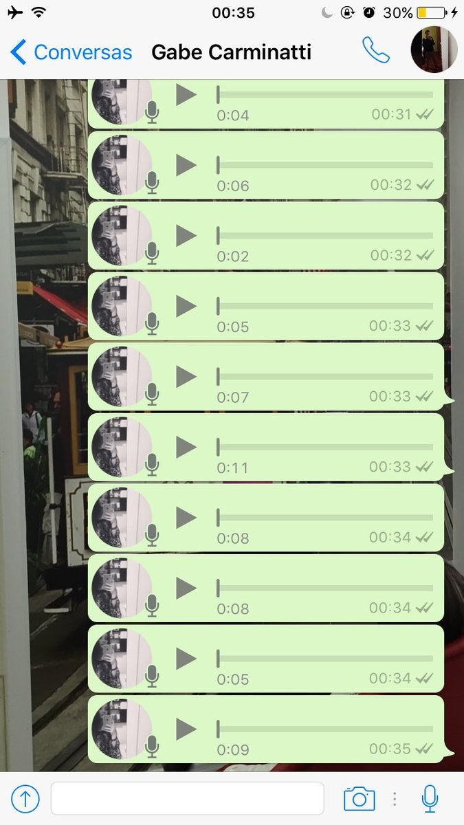 Mesmo que tenha todos esses áudios no meio.
