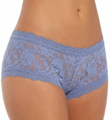 Soft Cotton Boyshorts - Sexy Lace Lace Thongs Low Waist Adjustable Lace  Boyshort with Polka Dots Dark Blue