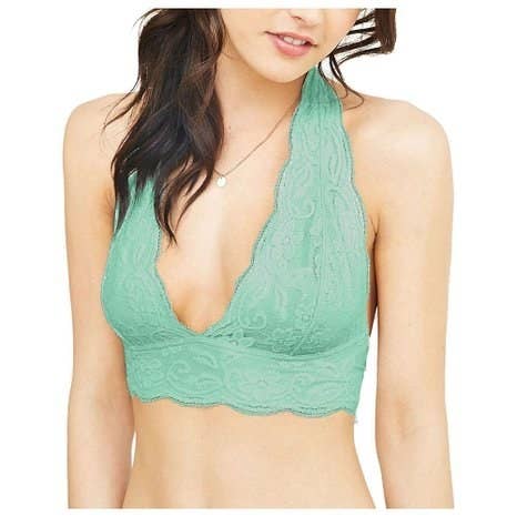 Rating: 4/5 / Price: $14.99 / Sizes: S-L / Available in four colors.Promising review: "My daughter is thrilled with this adorable bralette! It fits comfortably and looks so nice on her. This type of bra is meant to show a little, and serves to enhance her already cute clothes. The lace on this bralette is lovely, and the charcoal grey looks great with everything." —Amanda M. Moore