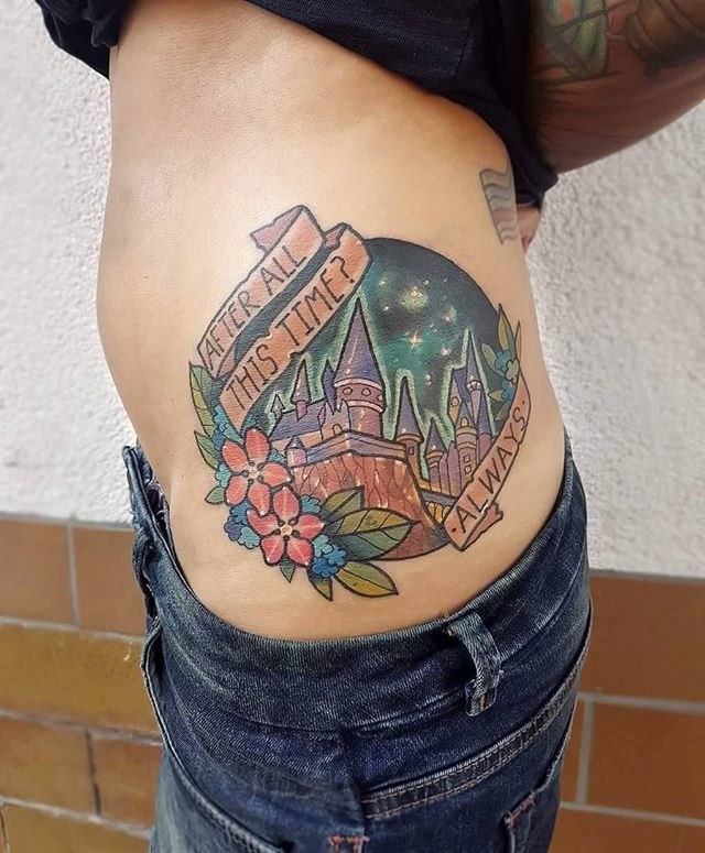 Harry Potter American Traditional Color tattoo by Orlando Tattoo Artist   Luis Morales