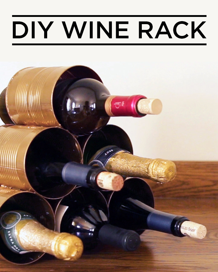 The Stylish Wine Rack Anyone Can Make By Saving Their Leftover Soup Cans