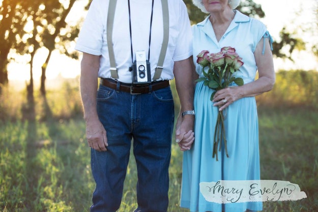 The Elmores, who will celebrate their 58th anniversary on Feb. 28, were "a little nervous" at the start of the shoot, Welch-Christ said. However, she said pretty soon, "they just fell right into love."