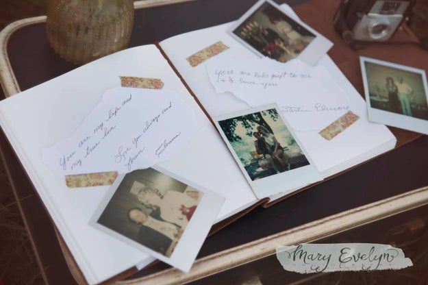 To top it all off, they brought along a book filled with old photos from their marriage and notes they'd written to each other for the occasion.