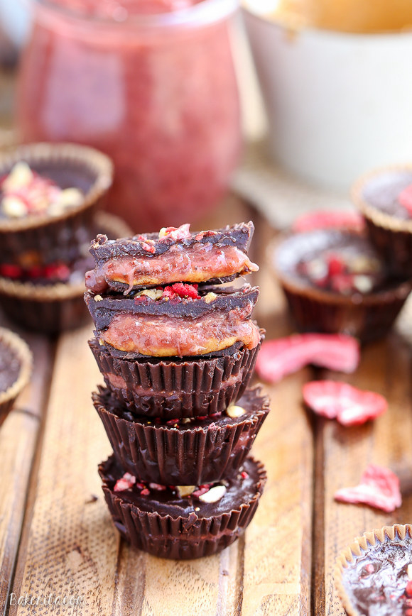 Chocolate Peanut Butter and Jelly Cups