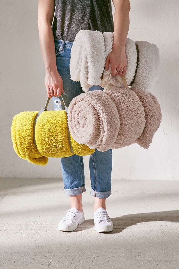 And an on-the-go fleece blanket so you can spread the coziness and warmth where ever you go.