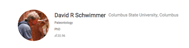 La Universidad Estatal de Columbus tiene un paleontólogo que se llama Dr. David R. Schwimmer.
