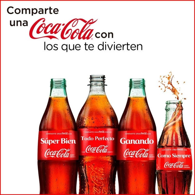Si tienes una frase emblemática, ahora también la puedes representar en una Coca.
