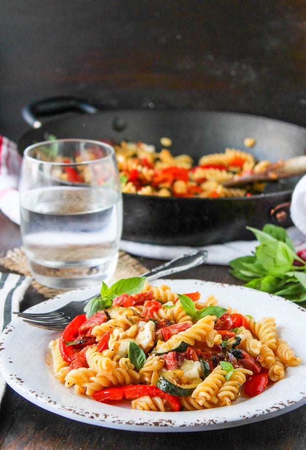 Chorizo & Roasted Veggie Pasta