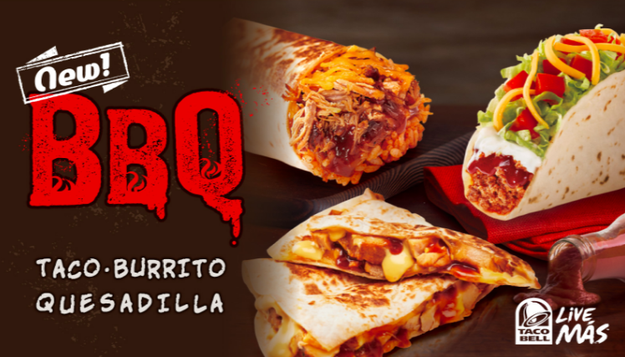 BBQ tacos, burritos, and quesadillas from Taco Bell in Japan: