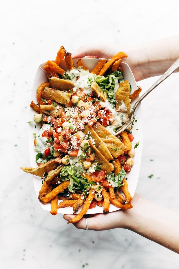 Loaded Mediterranean Street Cart Fries