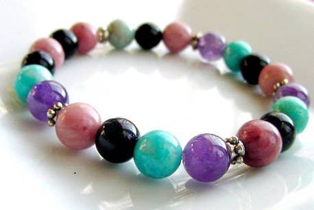 Built with different semiprecious stones said to help with stress and anxiety, fiddling with the beads on this can also be relaxing. By Cheryl&#x27;s Healing Gems, £23.13.