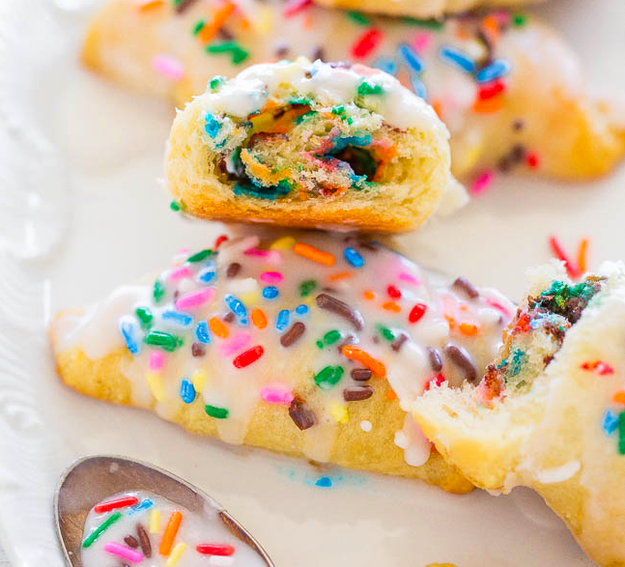 Glazed Funfetti Rolls