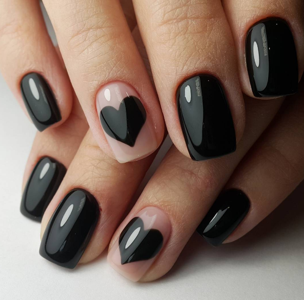 And don't forget... even though black nails make a certain kind of statement, you can always find a way to express your love.