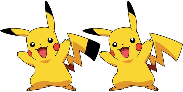 The tip of Pikachu’s tail isn’t black.