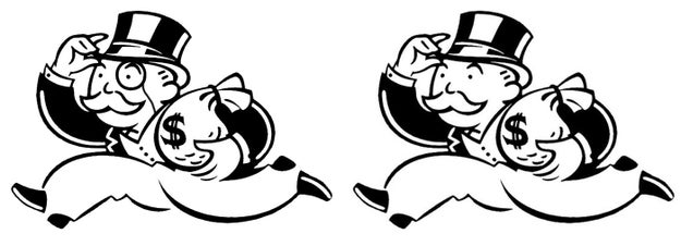 People think the Monopoly man, Rich Uncle Pennybags, has a monocle, but he doesn’t.