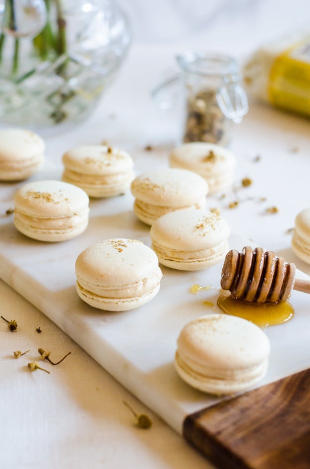 Chamomile And Caramelized Honey Macarons