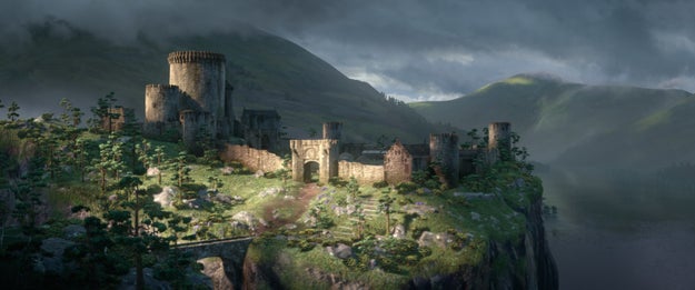 "Valente" foi o primeiro filme da Pixar com um castelo. A equipe de produção visitou e estudou vários castelos para isso.