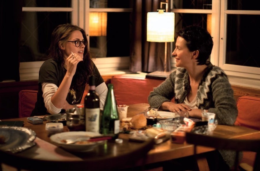 Kristen Stewart and Juliette Binoche in Clouds of Sils Maria.