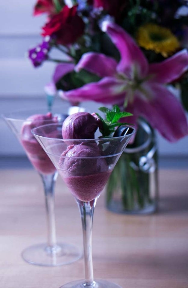 Mulled Red Wine and Plum Sorbet