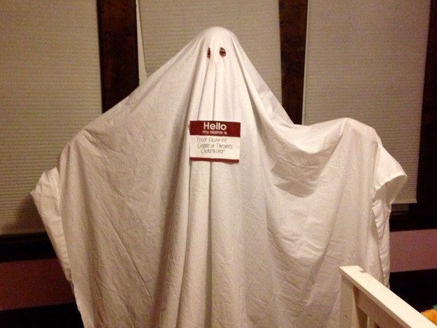 person in a sheet