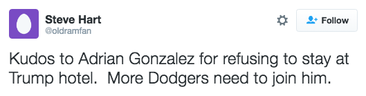 Why Dodgers' Adrian Gonzalez refused to stay at Donald Trump's