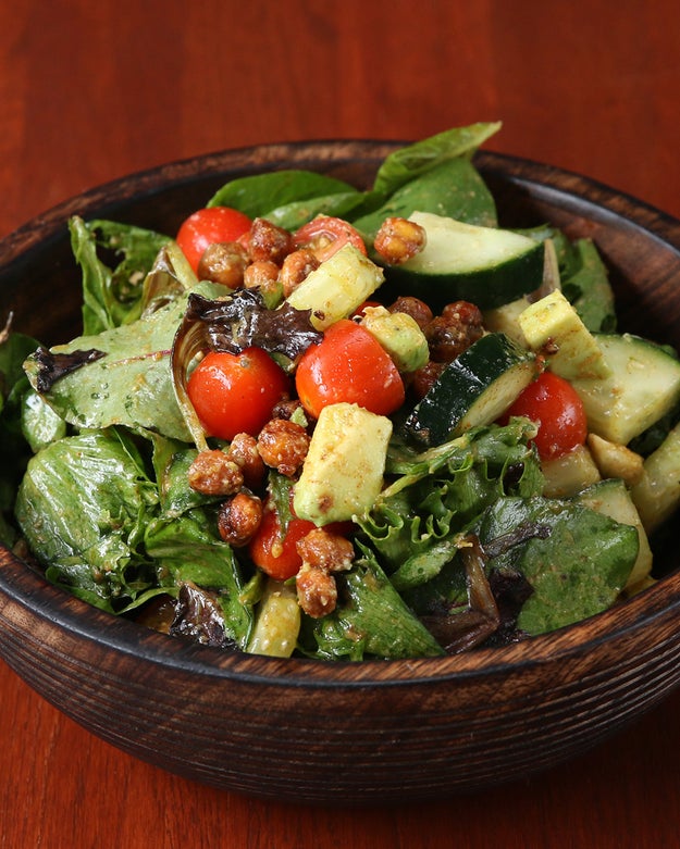 Enjoy Lunch Even More With This Roasted Chickpea And Avocado Salad