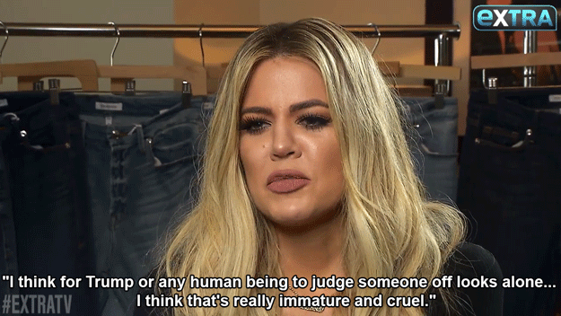 "I think for Trump or any human being to judge someone off looks alone... I think that's really immature and cruel."