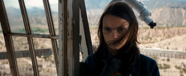 The two encounter a ~mysterious young girl~, played by Dafne Keen, whose identity has yet to be confirmed, but all clues point to her introducing the world to X-23 aka Laura Kinney.